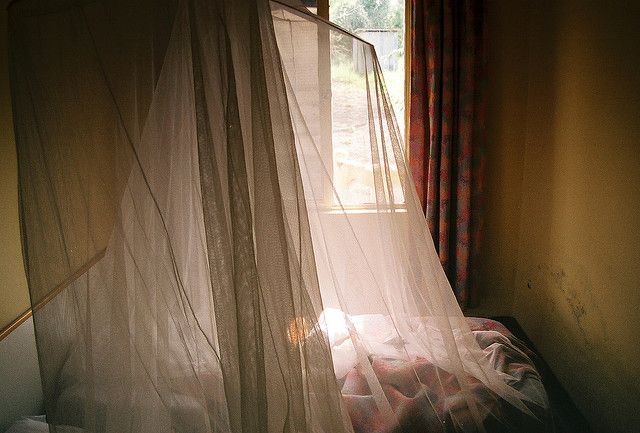 In places where malaria thrives, mosquito nets are used to keep the bugs away from people as they sleep.