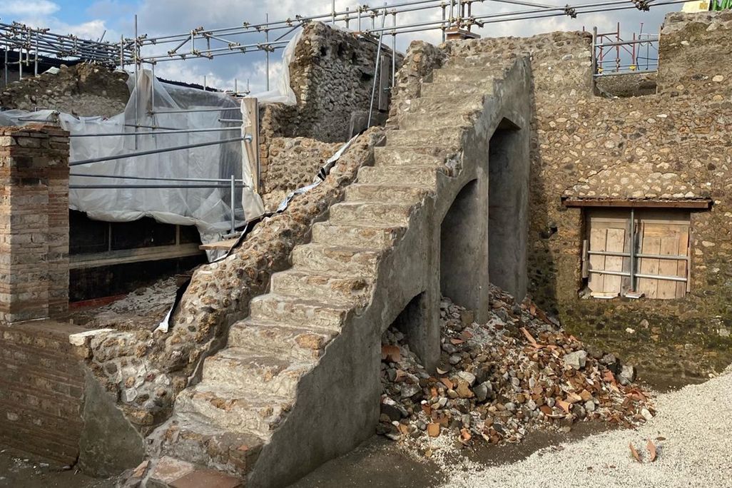 Staircase at the construction site