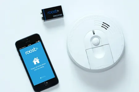 A startup called Roost is developing a WiFi-enabled battery that listens for an alarm and sends a message to your phone when your smoke detector blares.