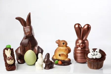 Easter bunny treats from the Chocolate House, Co Co. Sala and Pastries by Randolph photographed in Washington, D.C.

