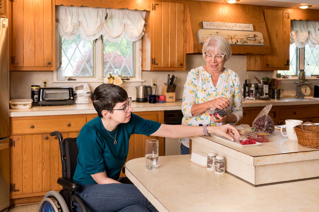 Vogel with her mother, Theresa Moore.