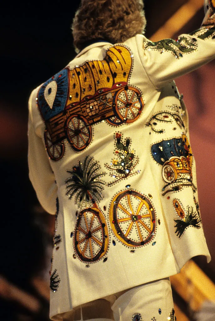 View of a Nudie suit worn by Porter Wagoner