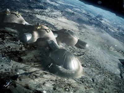 The United States won’t be going to the Moon alone. This European Space Agency artist’s conception shows a future lunar outpost built using 3-D printing techniques.
