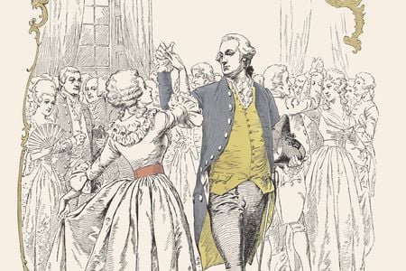 Harper's Bazaar celebrated the centennial of George Washington's 1789 inauguration with a cover featuring the first president dancing the minuet at his inaugural ball. 