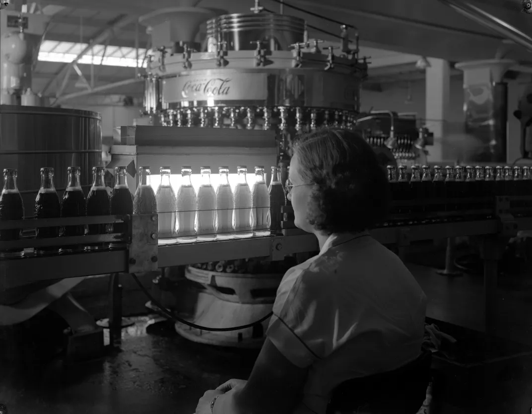 Coca-Cola factory in 1940s