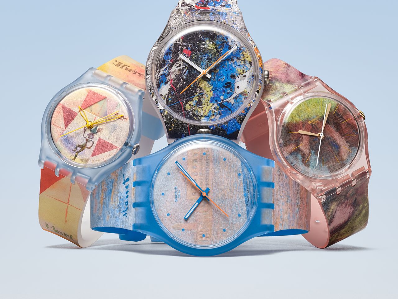 Swatch White Watch with Colorful Exposed Movement SB06W100 - SWATCH THE PURITY OF NEON - Swatch® United States main image 4