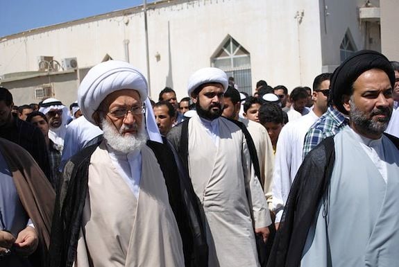 Clerics take part in a protest against innocence of Muslims, an anti-Islamic film