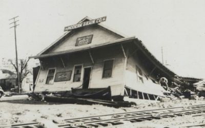 A building in the northern reaches of Narragansett Bay, Rhode Island, that was destroyed in the 1938 hurricane