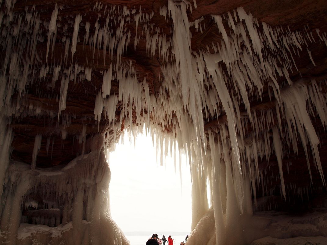 Walk Across Lake Superior's Frozen Surface to These Insane Ice Formations