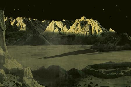 In 1957, before we saw the moon up close, artist Chesley Bonestell imagined a craggy lunar landscape. Within a decade, photos from the surface showed that the mountains of the moon were smooth and rounded. Click here to see the full image.