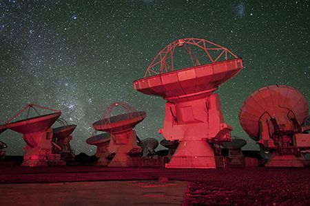 The Atacama Large Millimeter/Submillimeter Array in Chile is tuned to see radiation emitted long ago when the first galaxies formed.