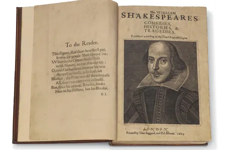 A rare edition of Shakespeare's First Folio sold at auction for $10 million.