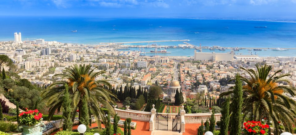  View of Haifa from Bahai Gardens 