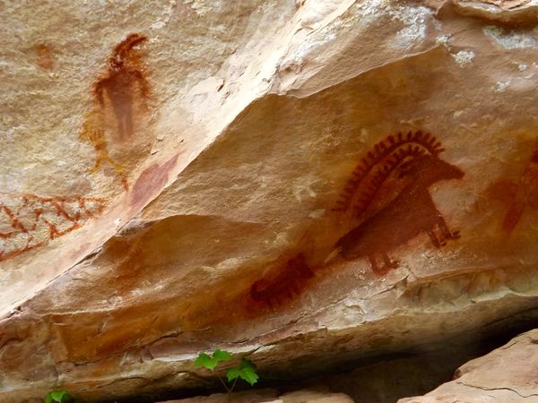 Ancient pictographs along Jones Creek, eastern Utah thumbnail
