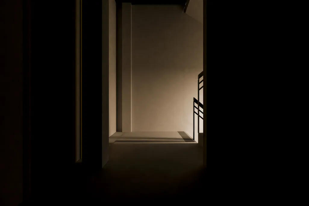 a dark hallway