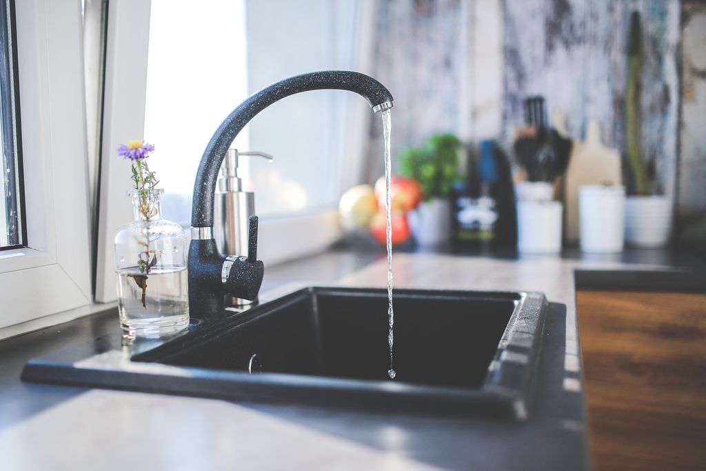 Tap with running water