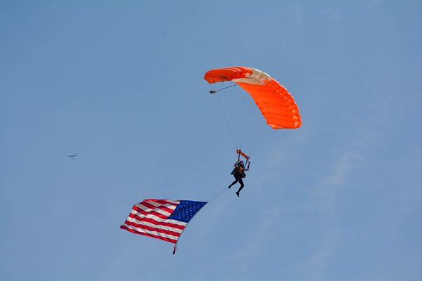 Parachutist at Air Show thumbnail