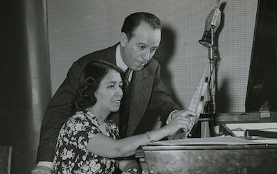 Clotilde Arias in 1942 with the Argentine composer Terrig Tucci
