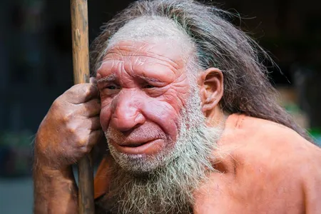 Figure from the Neanderthal Museum in Mettmann, Germany