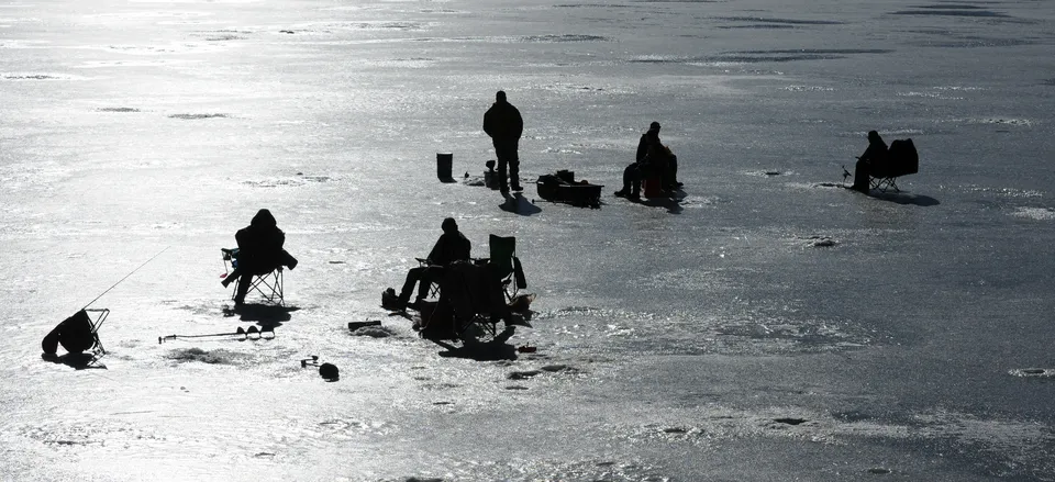  Ice fishing in Finland 