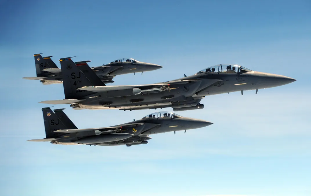 formation of three F-15Es