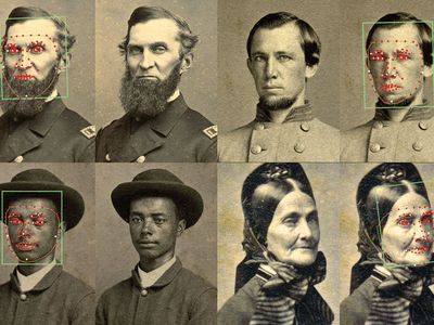 Civil War Photo Sleuth's software identifies up to 27 "facial landmarks" evident in images uploaded to database