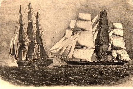 Ships involved in the American slave trade before the Civil War.