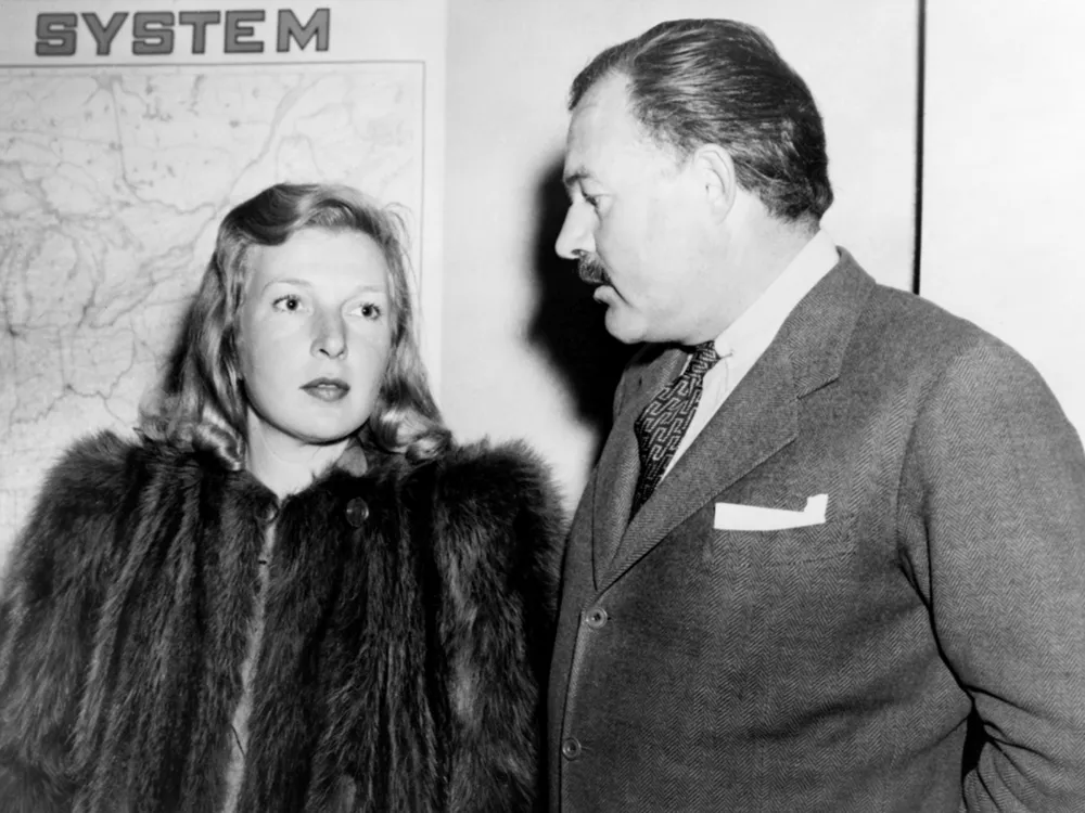 War correspondent Martha Gellhorn (left) and her first husband, Ernest Hemingway