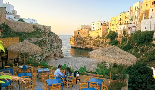 View from the Hotel Covo dei Saraceni in Polignano a Mare