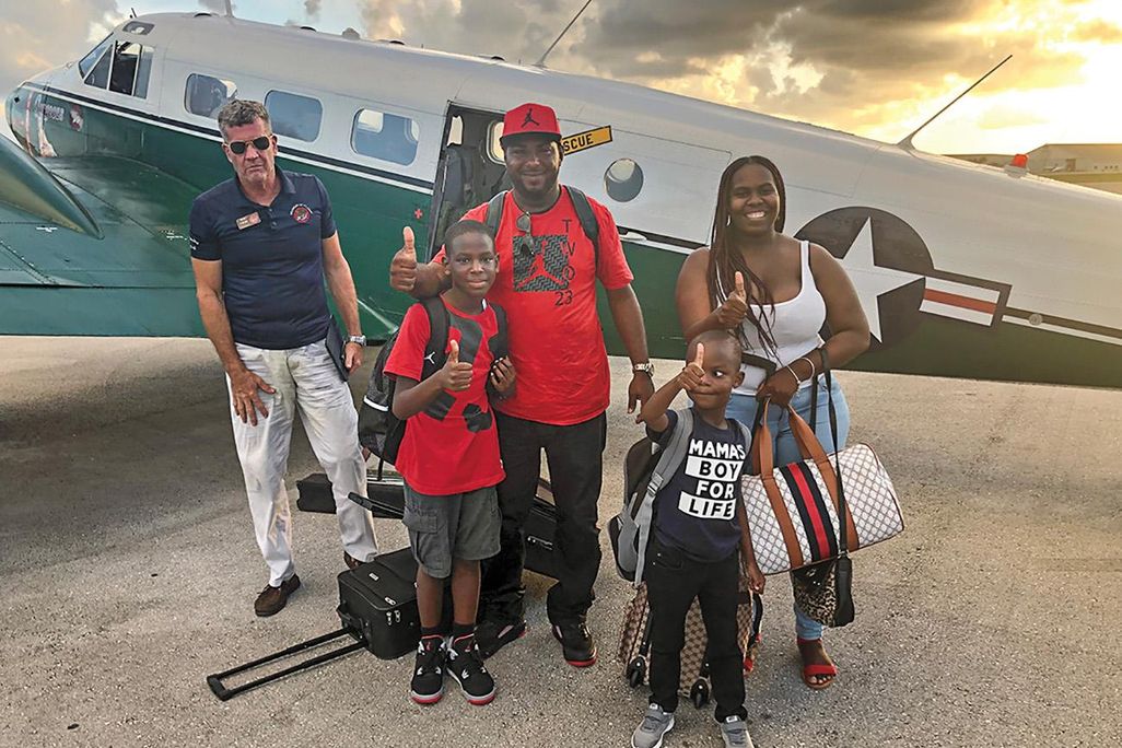 Evacuees from Bahamas