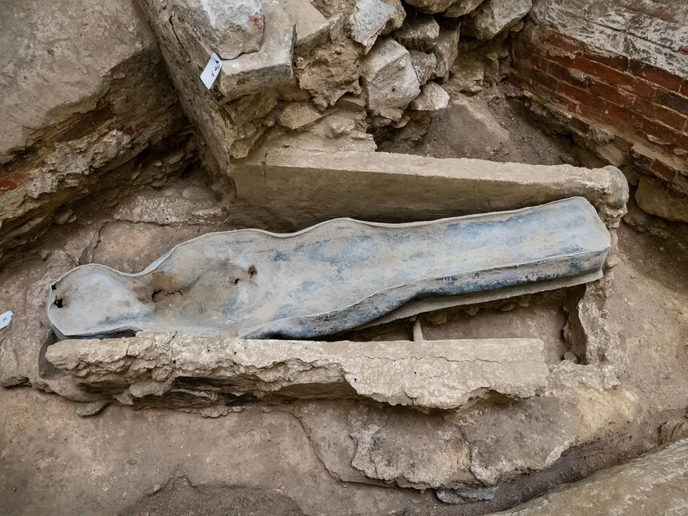 Lead sarcophagus