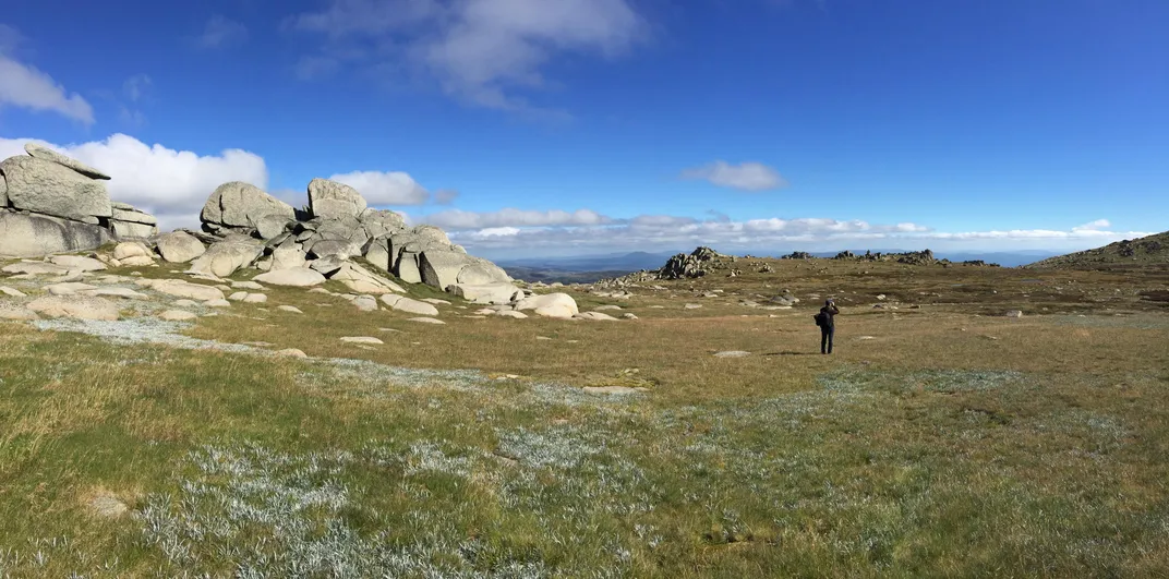Landscape with blue sky