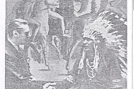 Paul Lester Wiener and an unidentified advisor for the U.S. Pavilion murals, Private archive of Eduard “Buk” Ulreich, St. Louis, MO. 