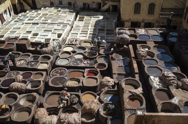 Leather tannery in Fez, Morocco thumbnail