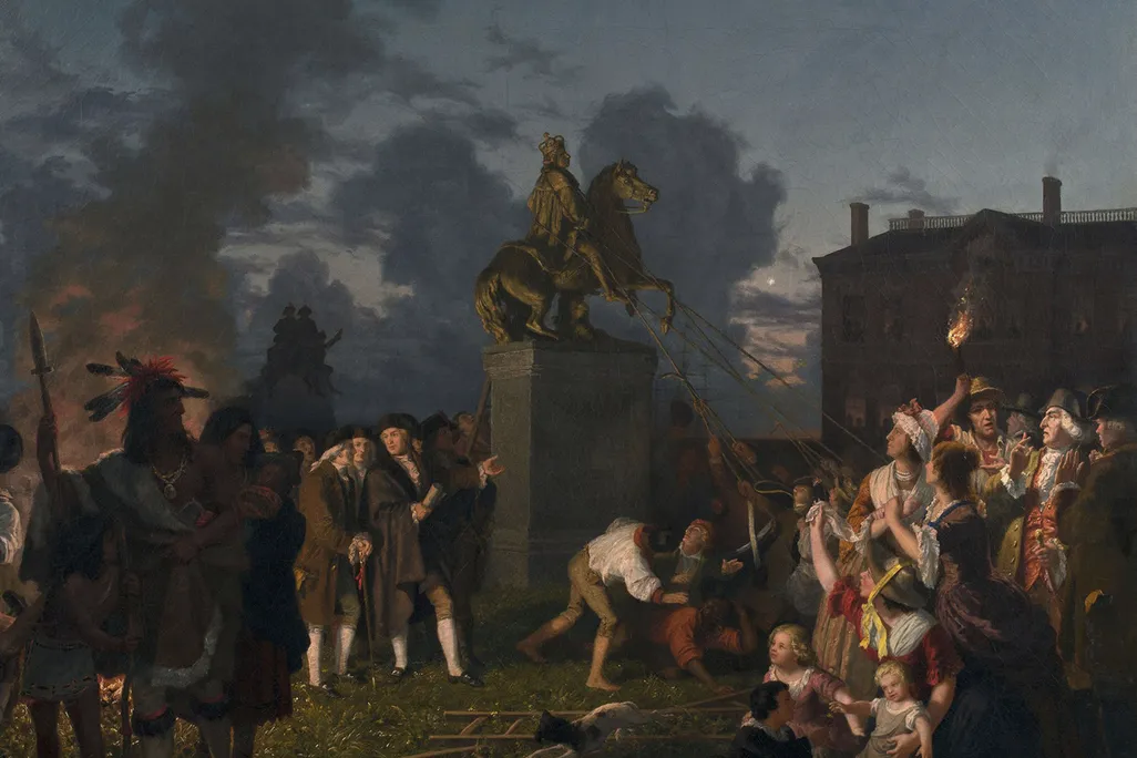 Johannes Adam Simon Oertel, Pulling Down the Statue of King George III, New York City,