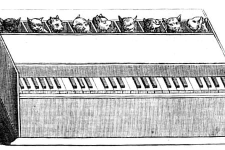Illustration of the cat piano from 1657. 