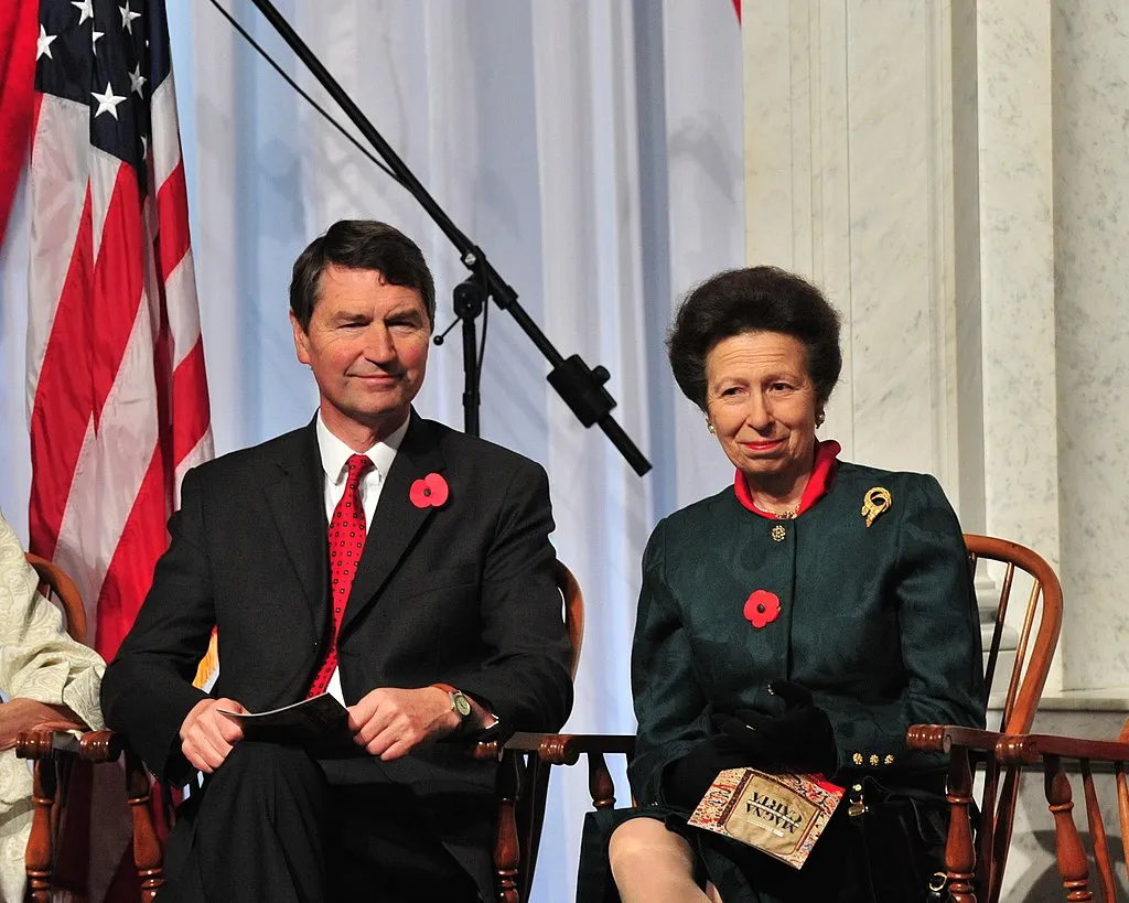 Princess Anne (right) and her second husband, Timothy Laurence (left), in 2014