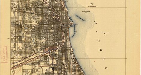 A map of Chicago, Illinois