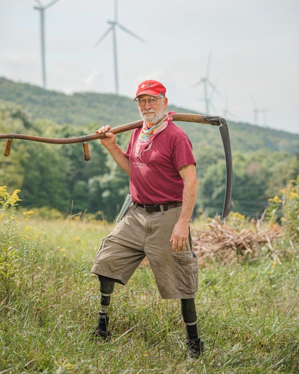 Kenny Braitman, a disabled veteran, on his farm in rural Western Maryland. thumbnail