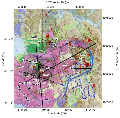 Research map of Yellowstone