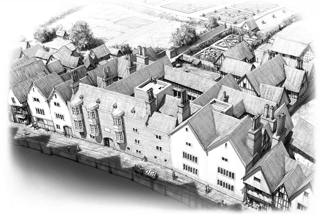 Artist's impression of Thomas Cromwell's London estate