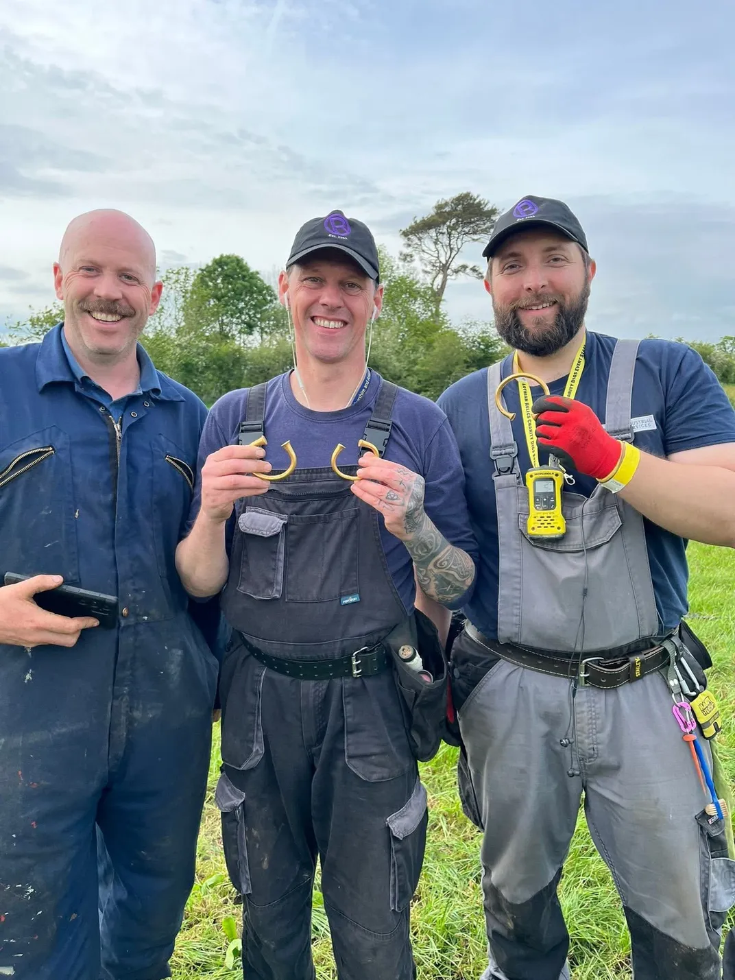 L to R: Landowner Richard Forbes, Alan Daniels and Andy Crammond