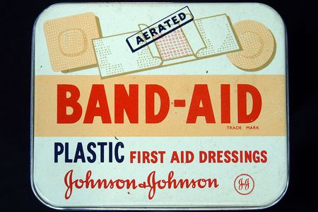 A mid-century Band-Aid tin.