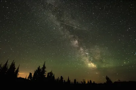 The researchers plan to to gather images, measurements and possibly samples of the meteorite, per CTV News. They are also asking residents near Golden to check for video, such as dash cam footage, from October 3 at 11:33 p.m. that may have captured a glimpse of the fireball. (Pictured:&nbsp;A shooting star streaks across a starry sky in British Columbia; image is not associated with the incident.)