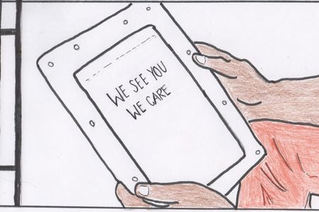 The Anacostia Community Museum was able to serve incarcerated audiences through use of newly issued tablets at the D.C. Jail. (Anacostia Community Museum)