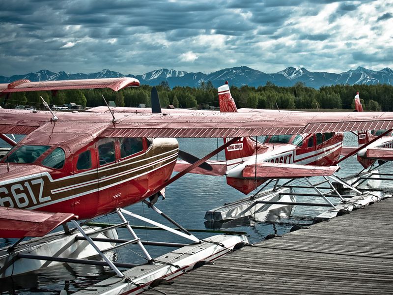 Float planes ready for an Alaskan adventure in Anchorage. Smithsonian