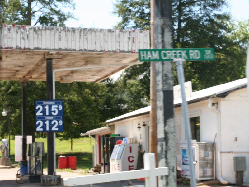A rural gas station while travelling near the Pisgah National Forest