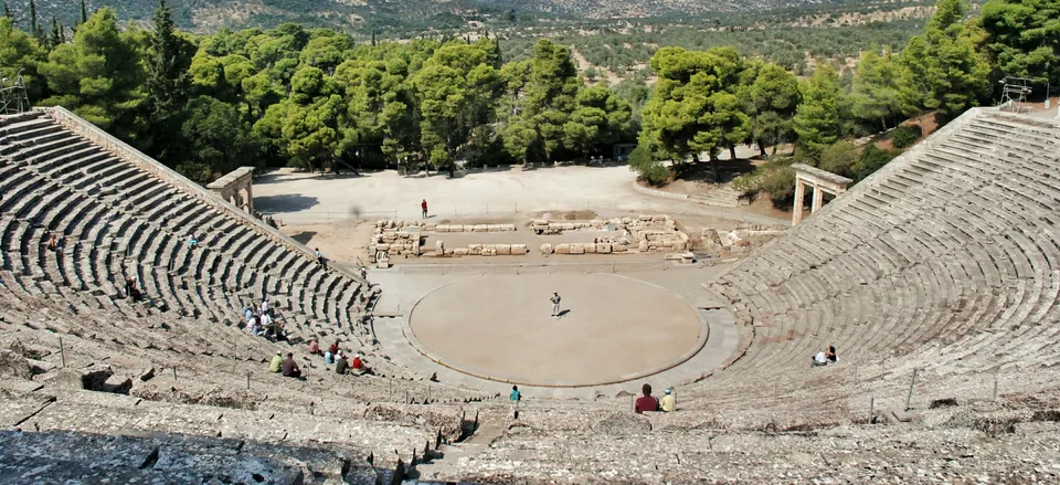 The dramatic theater at Epidaurus 