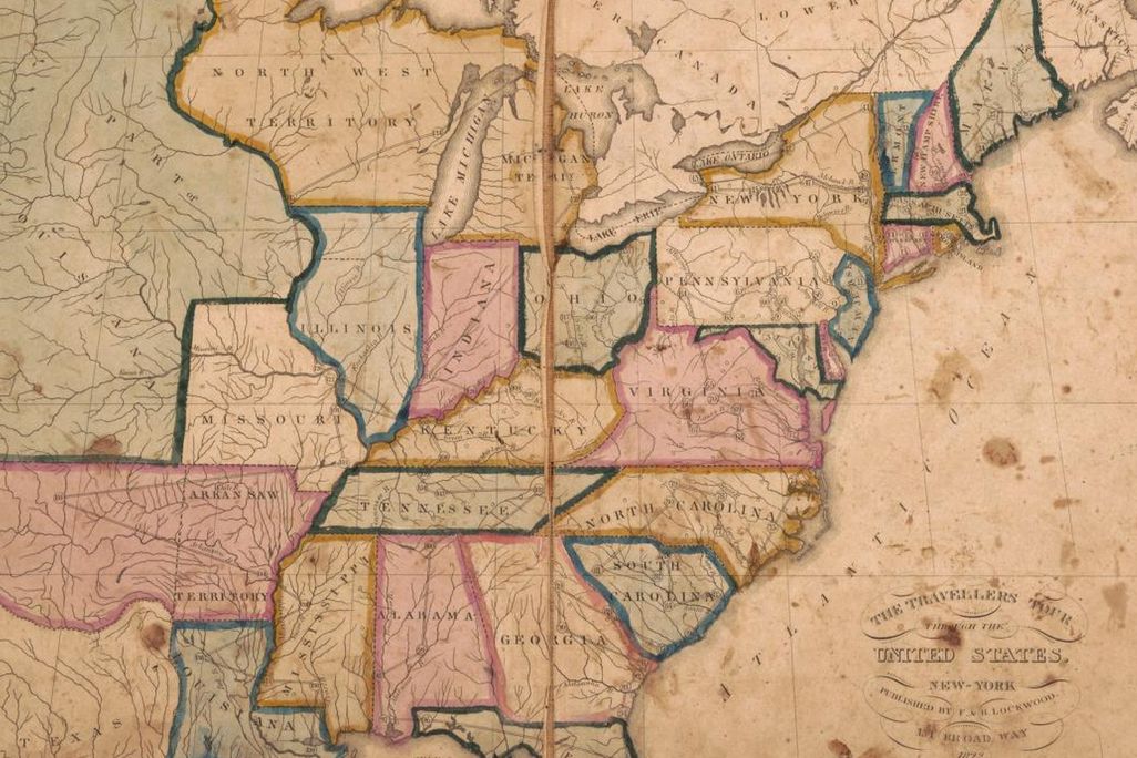 Map from the Travelers’ Tour Through the United States