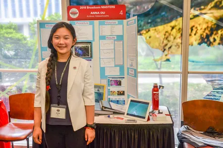 Anna Du is one of 30 Broadcom Masters finalists.